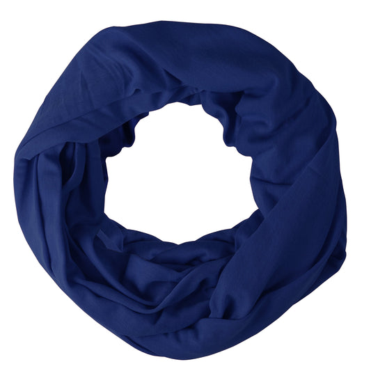 Wholesale Bulk Lot: Cotton Soft Royal Blue Infinity Loop Scarf Jersey Knit Reseller Pack