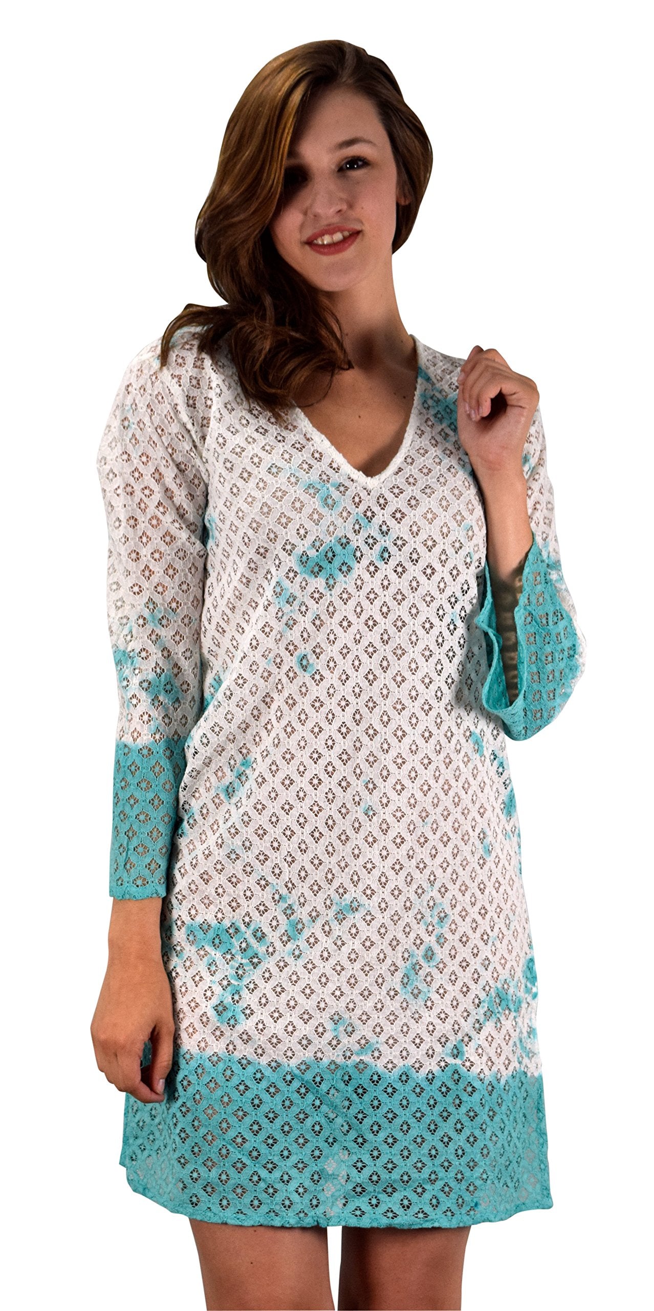 Wholesale Bulk Lot: Womens Lace Turquoise Bikini Cover-up Tunic Size XS Small