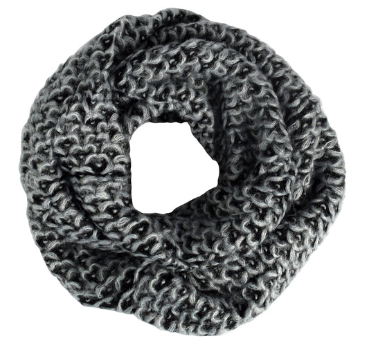 Wholesale Bulk Lot: Gray Chevron Hand Knit Chunky Infinity Loop Scarf Reseller