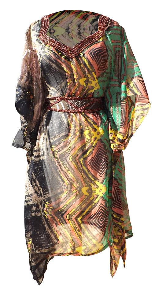 Wholesale Bulk Lot Geometric Tribal Print Summer Tunic Mini Dress Green XL Reseller