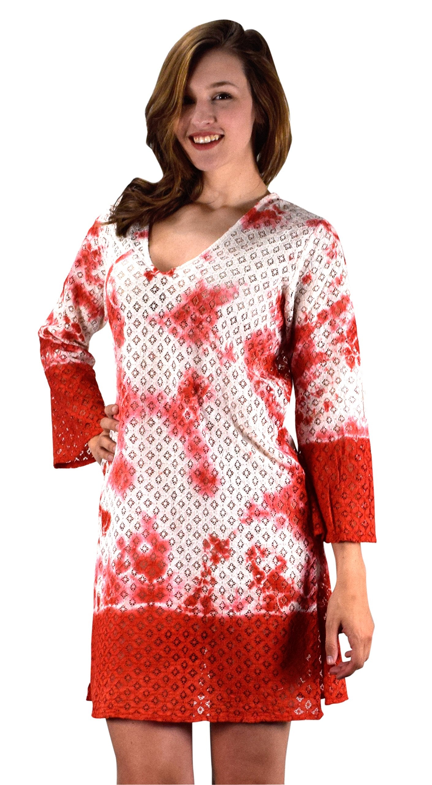 Wholesale Bulk Lot: Red Lace Women's Beach Bikini Cover-up Tunic Size S/M