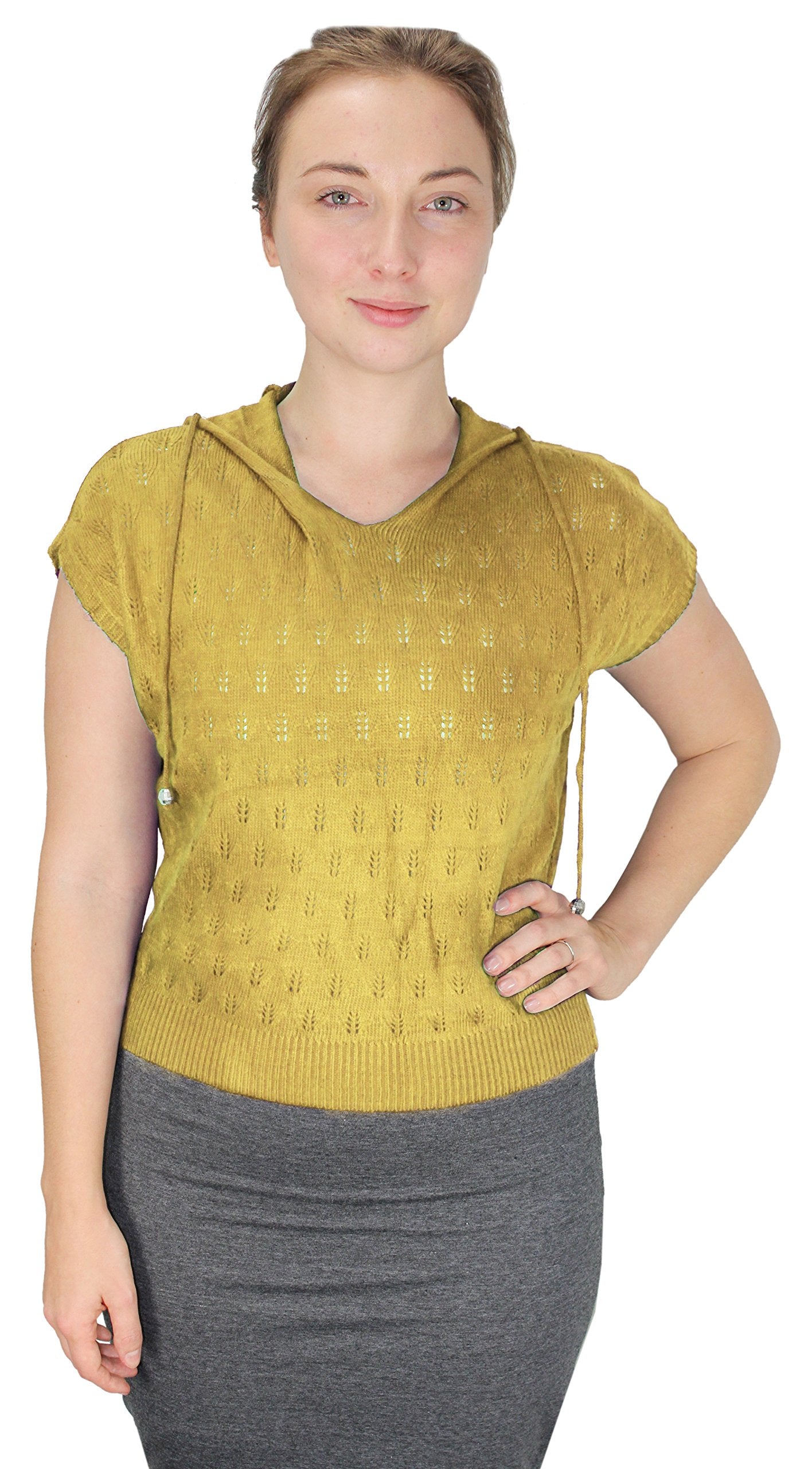 Wholesale Bulk Lot: Women's Short Sleeve Dolman Top Yellow Small/Medium Reseller
