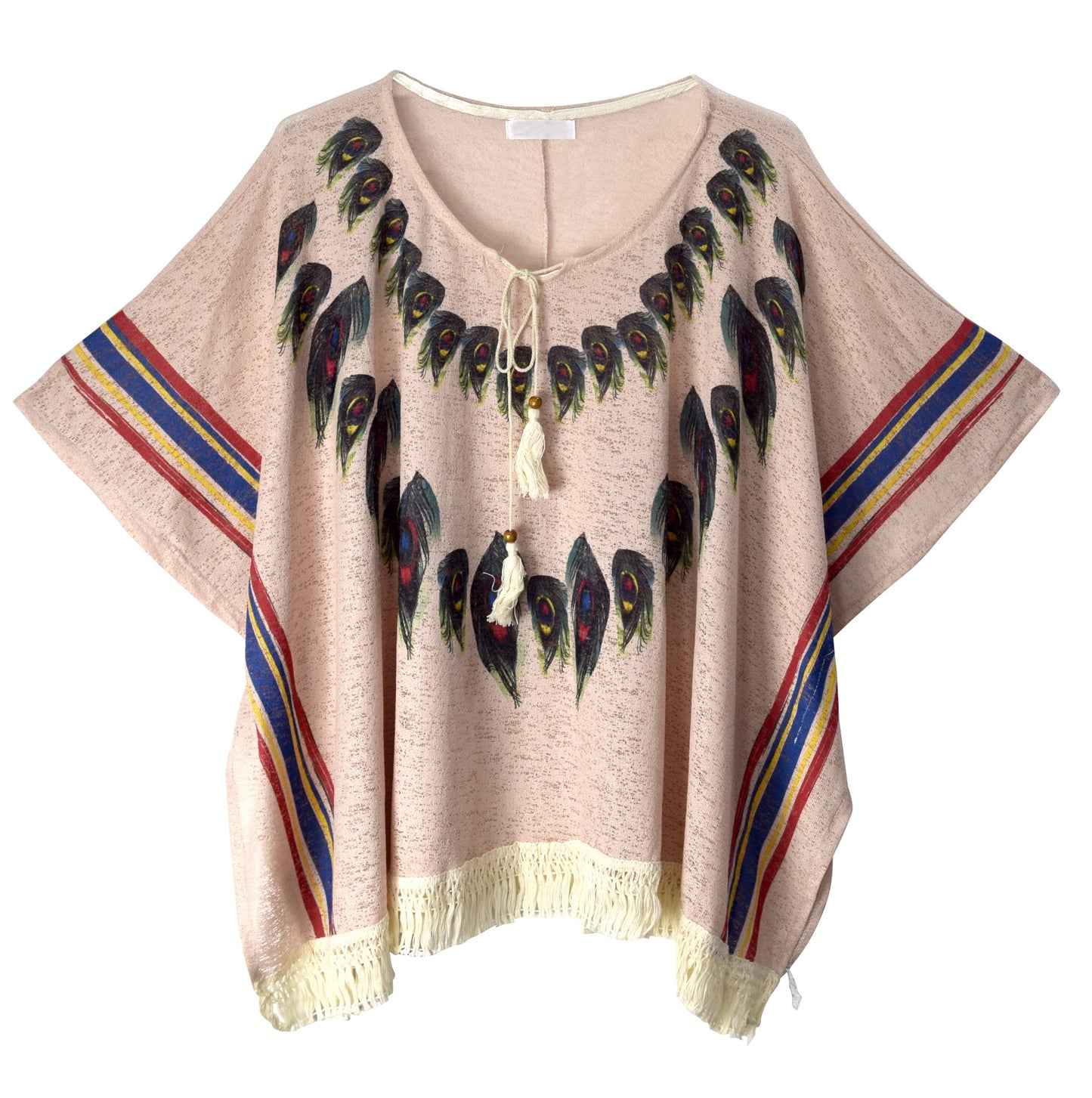 Wholesale Bulk Lot: Women's Peacock Pink Summer Poncho Cardigan Beach Cover Up