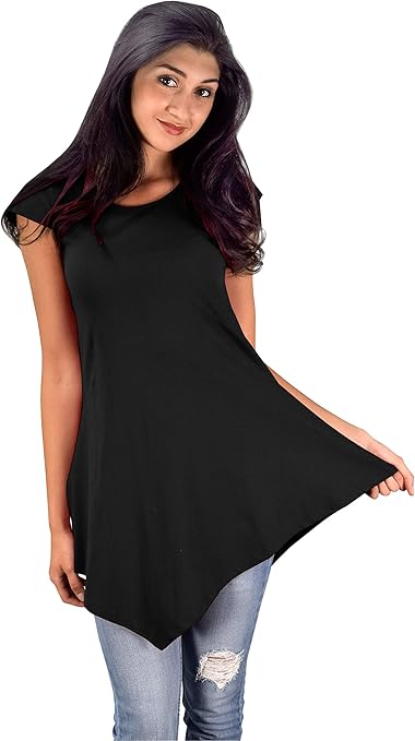 Wholesale Bulk Lot: Cotton Summer Tank Top Handkerchief Hem Shirt Black Reseller