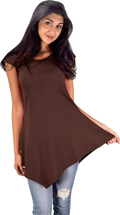 Wholesale Bulk Lot: Women's Cotton Summer Tank Top Tunic Shirt, Medium, Brown