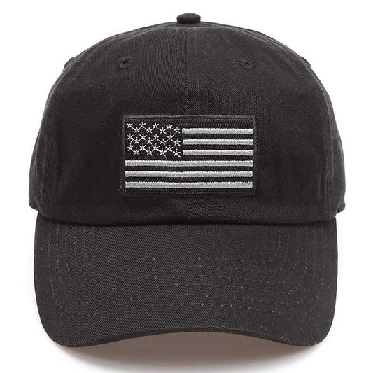 Newhattan 100% Cotton Baseball Caps Embroidered USA Flag