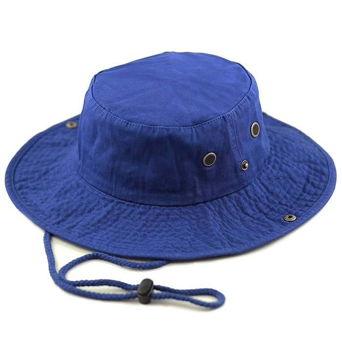 Newhattan 100% Cotton Solid Safari Bucket hats Foldable