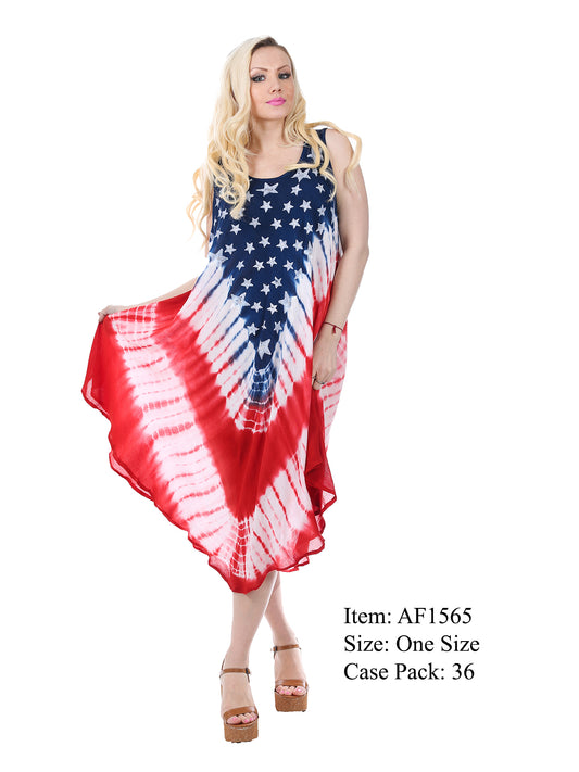 Rayon Gown-Flag Pattern GDPAF1565-AT