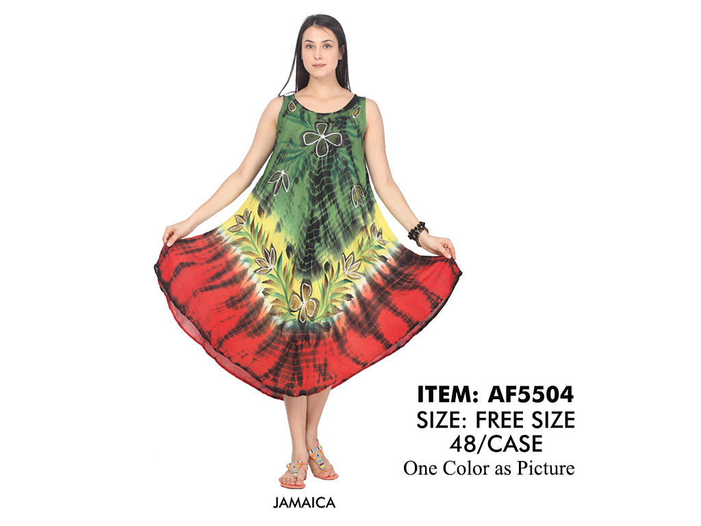 Rayon Brush Paint Dress GDPAF5504-AT