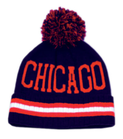 Pom Pom Knit Beanie Hats/Chicago