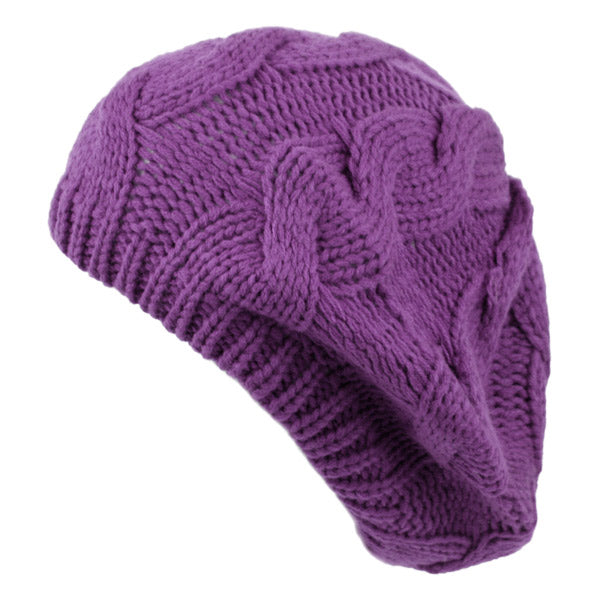 Knit Cable Classic Berets