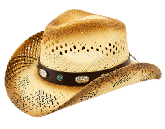 Fashion Cowboy Hats W/Trim Band & Studs