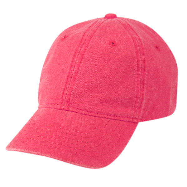 Pigment Dyed Washed Cotton Cap With Strapback