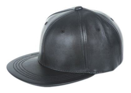 Faux Leather Snapback Caps