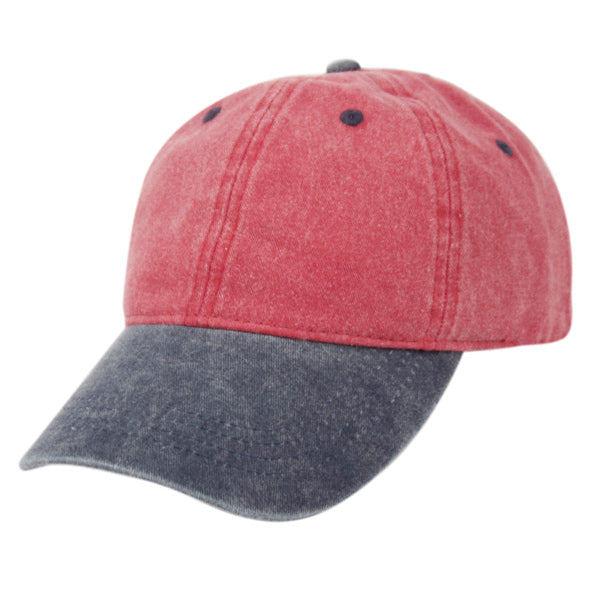 Pigment Dyed Two Tone Washed Cotton Cap
