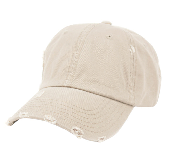 Distressed Washed Cotton Baseball Cap