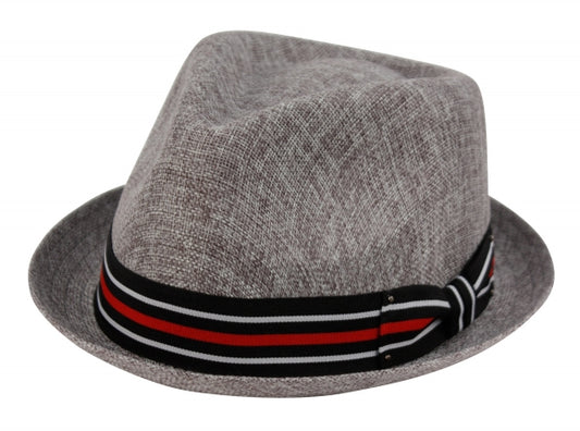 Small Brim Linen/Cotton Fedora Hats With Band