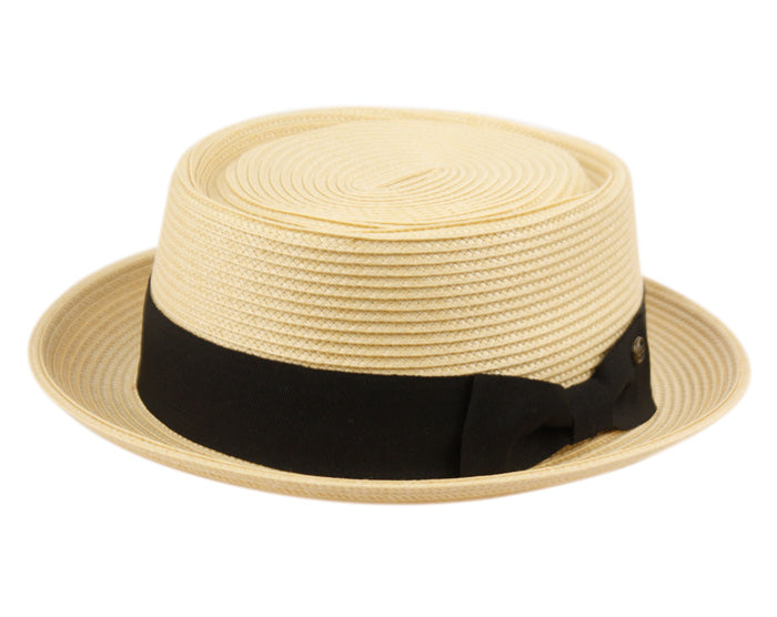 Poly Braid Pork Pie Hats With Grosgrain Band
