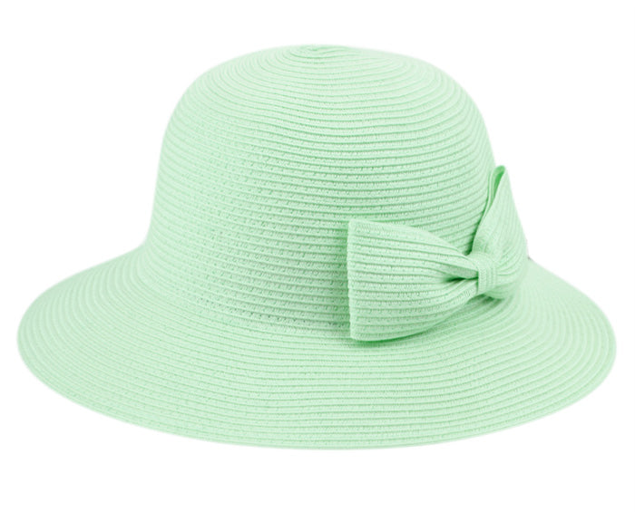 Packable Poly Braid Bucket Sun Hats With Ribbon