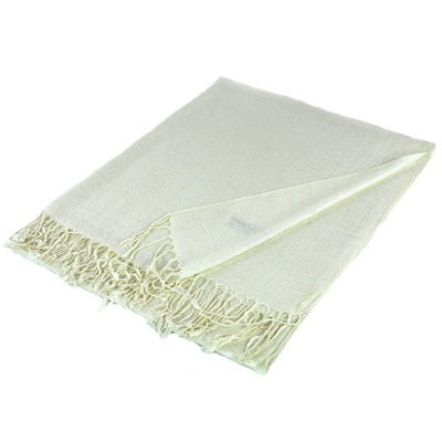 Wholesale Off White Solid Pashmina Scarf