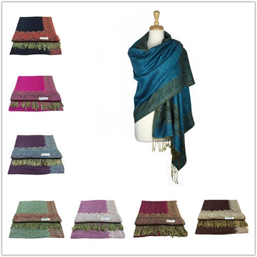 Wholesale Bulk Pack Pashmina 12 - Pack Assorted Colors