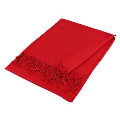 Wholesale Red Solid Pashmina Scarf