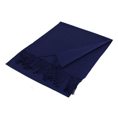 Wholesale Navy Blue Solid Pashmina Scarf