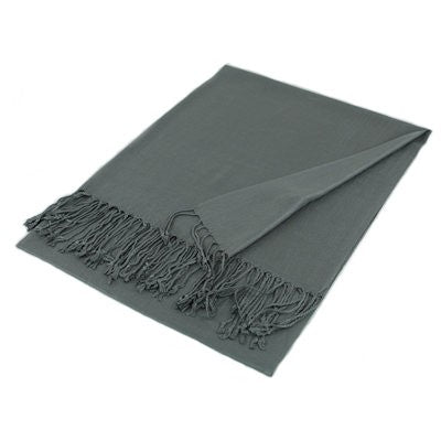 Wholesale Gray Solid Pashmina Scarf