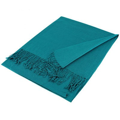 Wholesale Teal Solid Pashmina Scarf