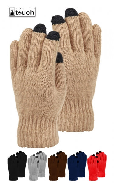 Men'S Heavy Knit Glove W/Screen Touch