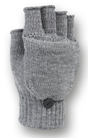 Fingerless Knit Glove With Flip