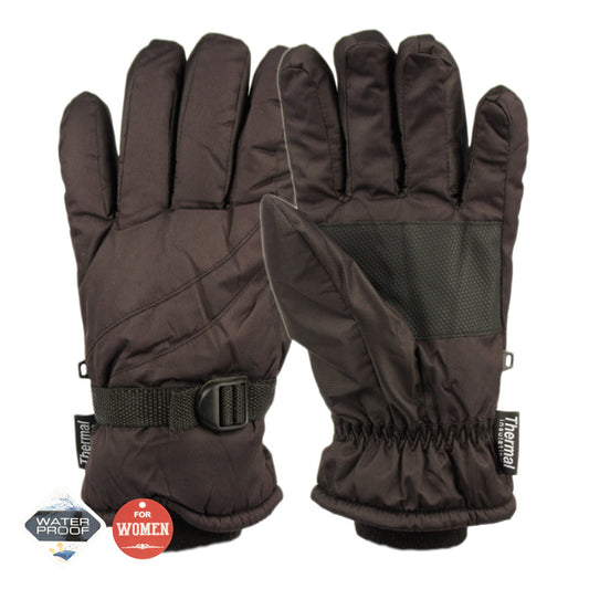 Ladies Waterproof Ski Glove W/Thermal Fleece Lining