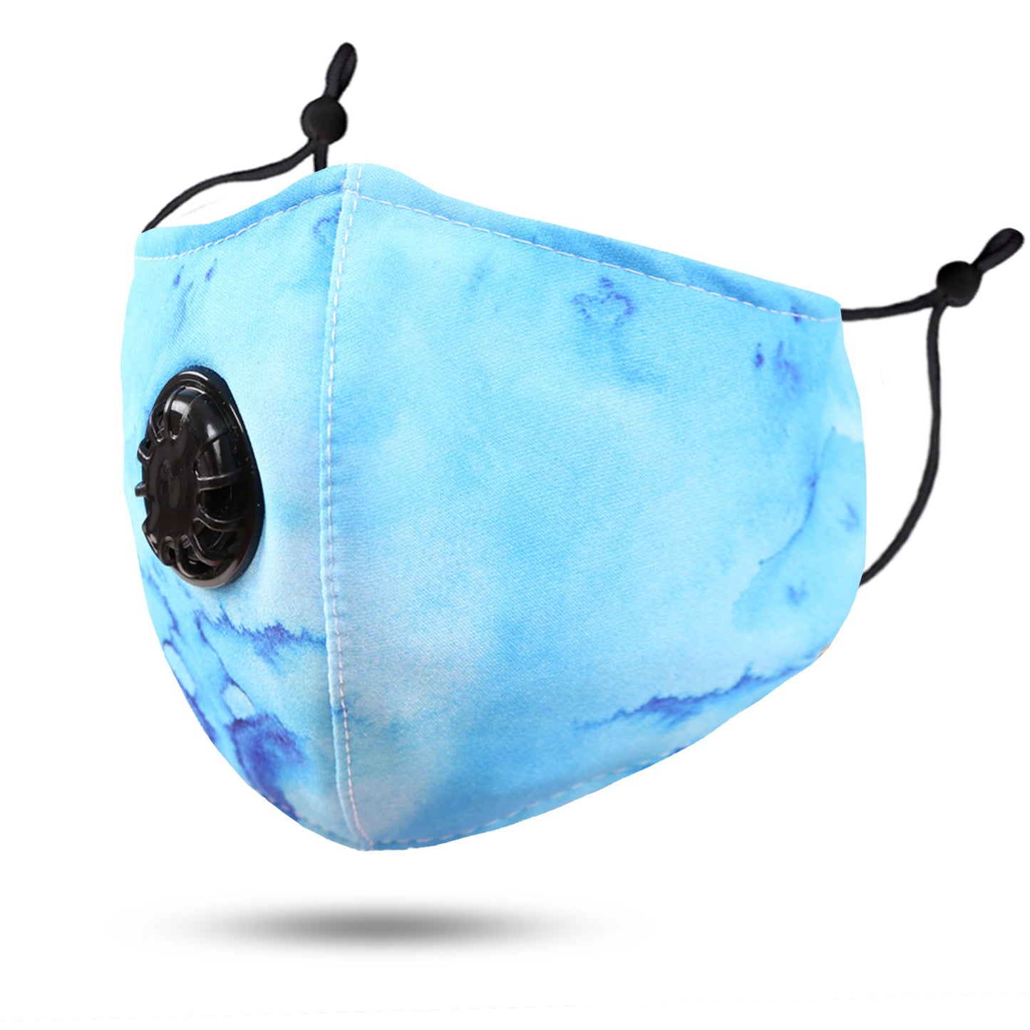 Washable & Reusable Face Mask W/ Breathing Valve & Filter Pocket 