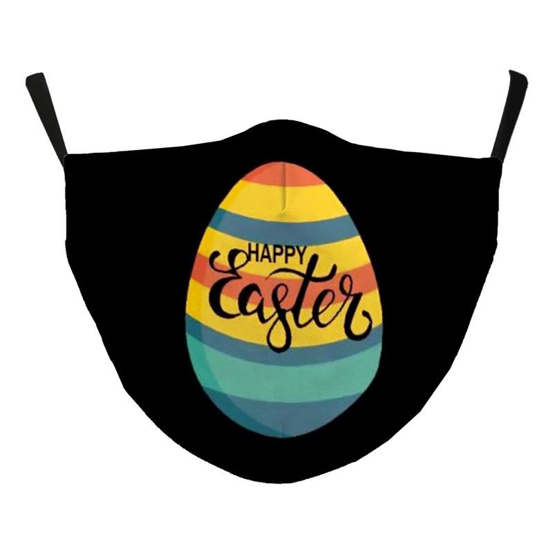 Easter Theme Digital Printed Cotton Face Mask W/ Filter Pocket 