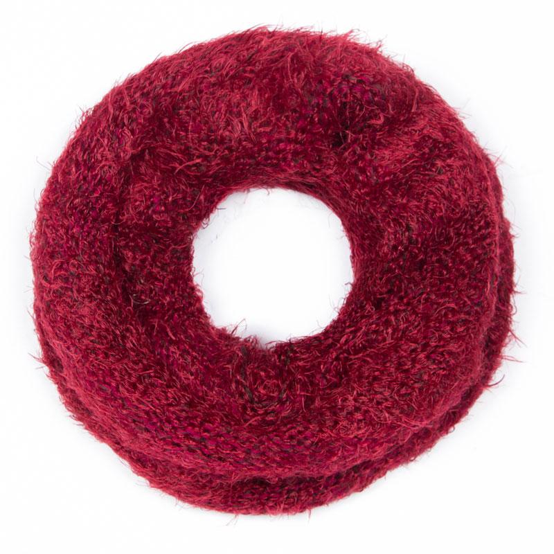 Fuzzy Light Knitted Infinity Scarf 