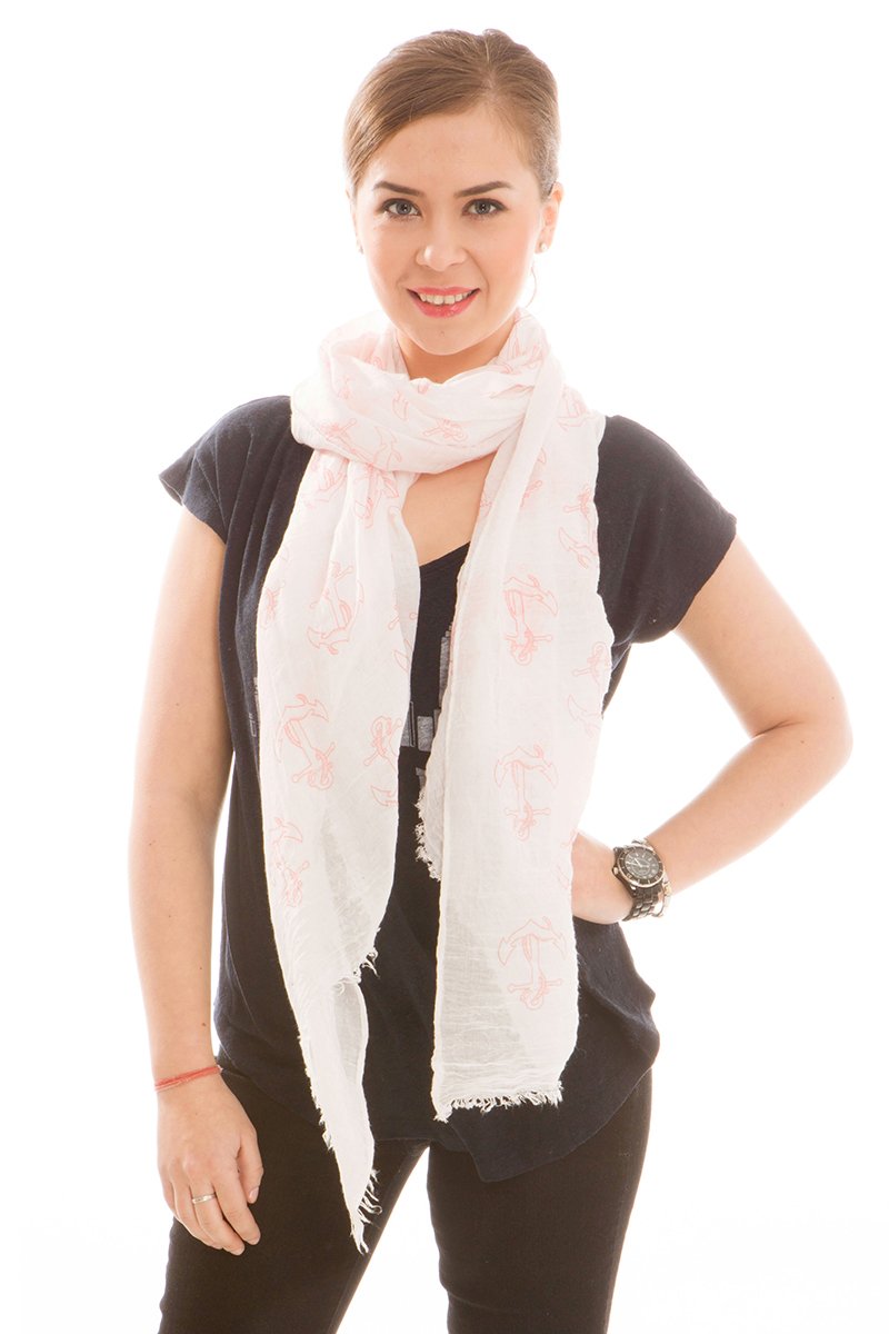 Anchor Printed Oblong Scarf