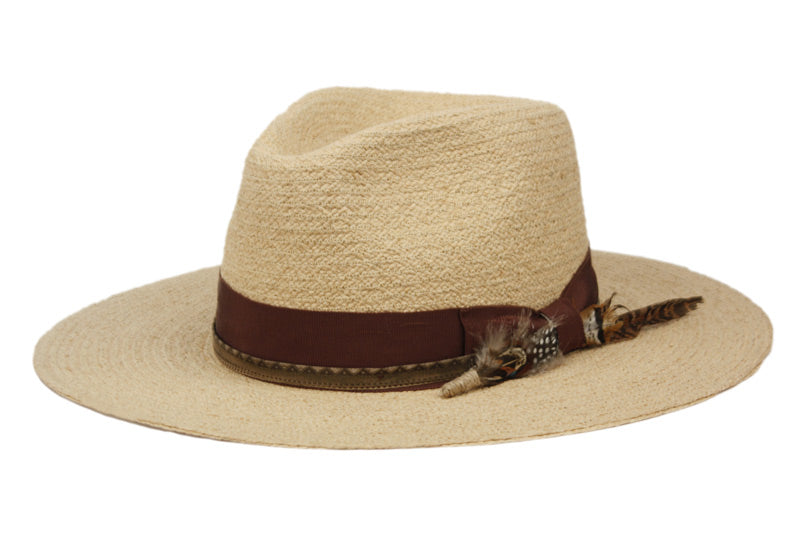 Morreton Vintage Raffia Straw Fedora Hat