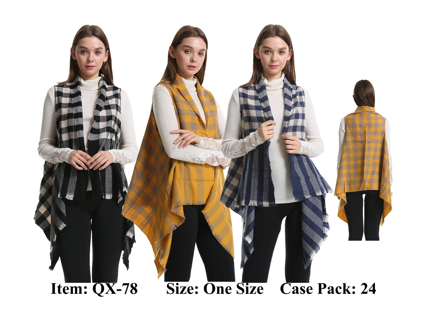 Small Plaid Vest/ Scarf GDPQX-78-AT