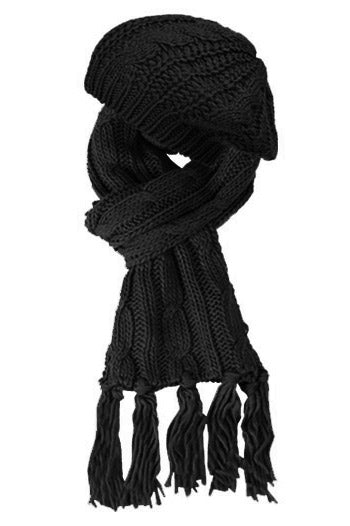 Knit Beret And Scarf Sets