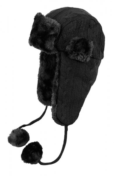 Winter Faux Fur Knit Trooper Hat