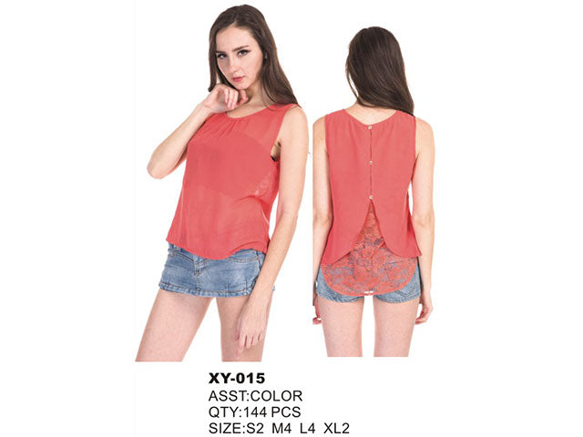 Chiffon Tops With Lace GDPXY-015-AT