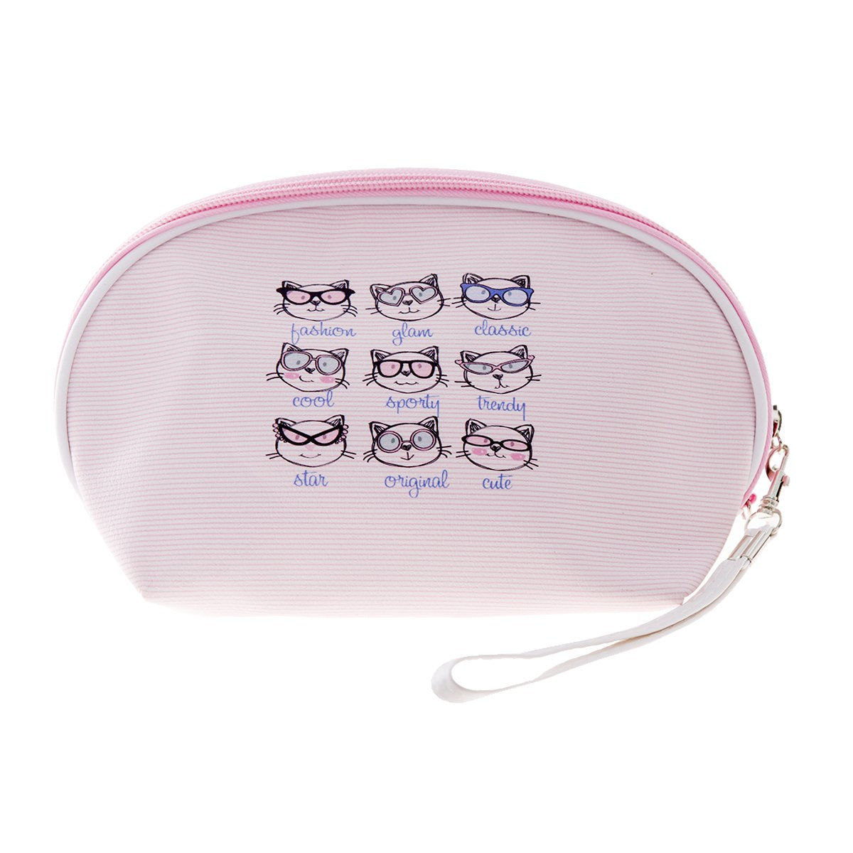 Cute Animal Faces Print Faux Leather Pouch