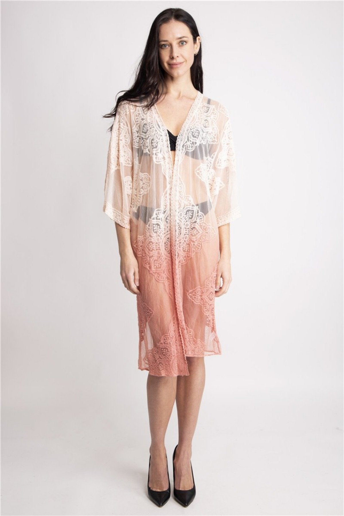 Mandala Pattern Ombre Long Cover-Up