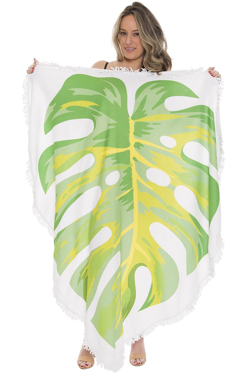 Monstera Leaf Shape Beach Towel