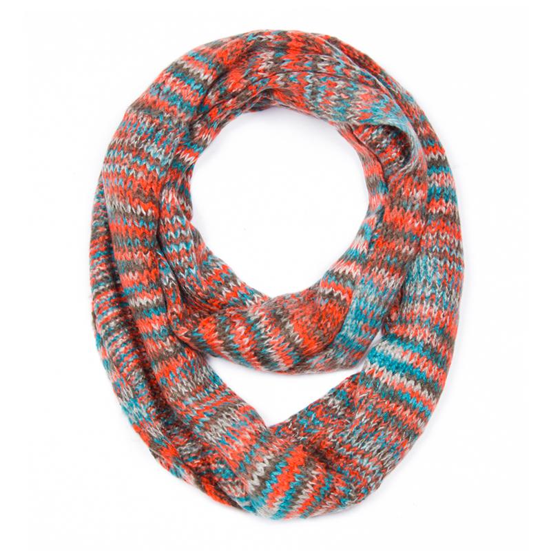 Knit Mixed Color Infinity Scarves